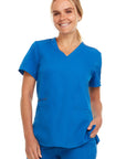 MediChic 4136 Ruth Women V-Neck Zipper Pocket Top