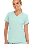 MediChic 4136 Ruth Women V-Neck Zipper Pocket Top