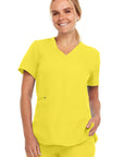 MediChic 4136 Ruth Women V-Neck Zipper Pocket Top