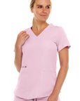 MediChic 4136 Ruth Women V-Neck Zipper Pocket Top