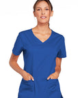 Cherokee Core Stretch 4727 Women V-Neck Top (UP)