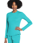 Cherokee Basics CK773 Women Long Sleeve Knit Tee
