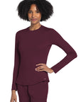 Cherokee Basics CK773 Women Long Sleeve Knit Tee