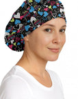 MediChic MC7002 Helen Bouffant Scrub Cap with Buttons