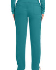 Cherokee Revolution WW105 Women Mid Rise Tapered Leg Drawstring Pant Teal Blue/NIS