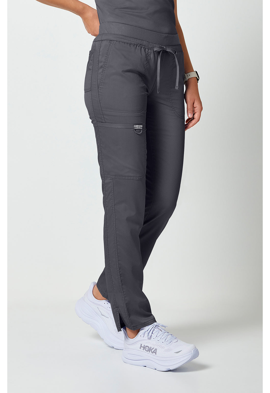 Cherokee Revolution WW105 Women Mid Rise Tapered Leg Drawstring