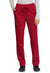 Cherokee WW105 Revolution Women Mid Rise Tapered Leg Drawstring Pant Red