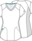 Cherokee Revolution WW601 Women Mesh Side Panel V-Neck Top