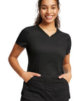 Cherokee Revolution WW601 Women Mesh Side Panel V-Neck Top