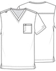 Cherokee Revolution WW625 Unisex V-Neck 1-Pocket Tuckable Top