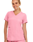 MediChic 4136 Ruth Women  V-Neck Zipper Pocket Top