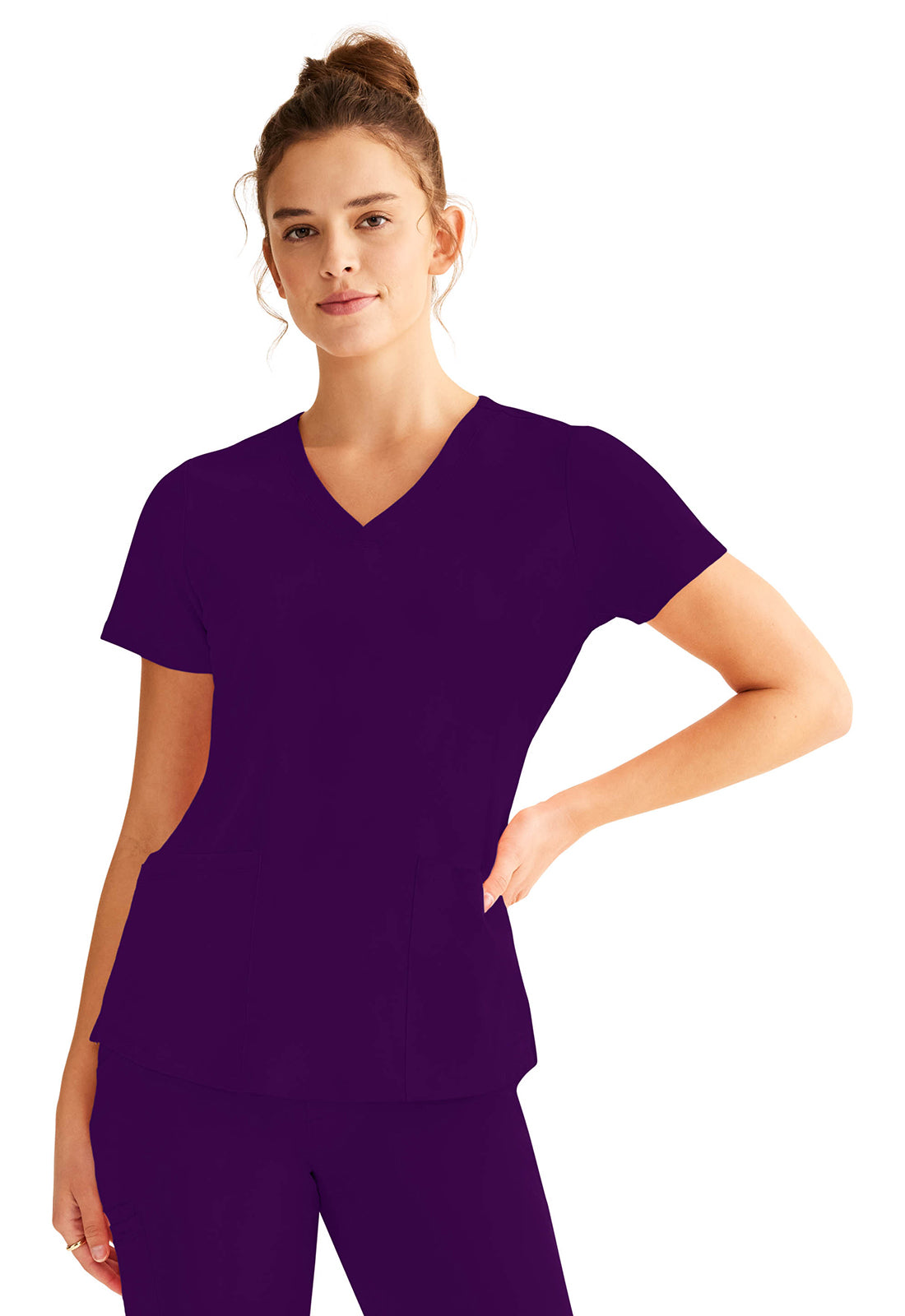 Healing Hands 2500 HH Works Monica Top Eggplant