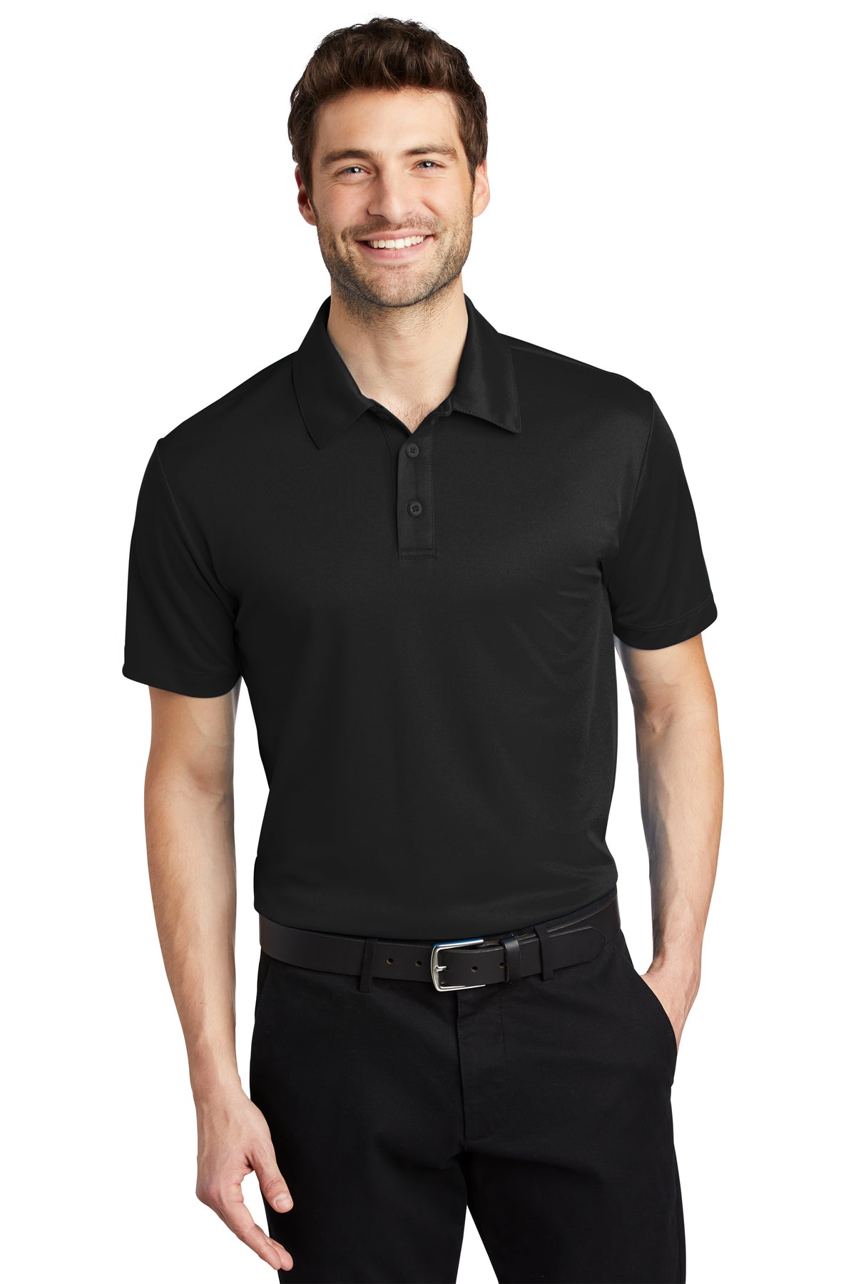 Port Authority K540 Silk Touch Performance Polo Top Black