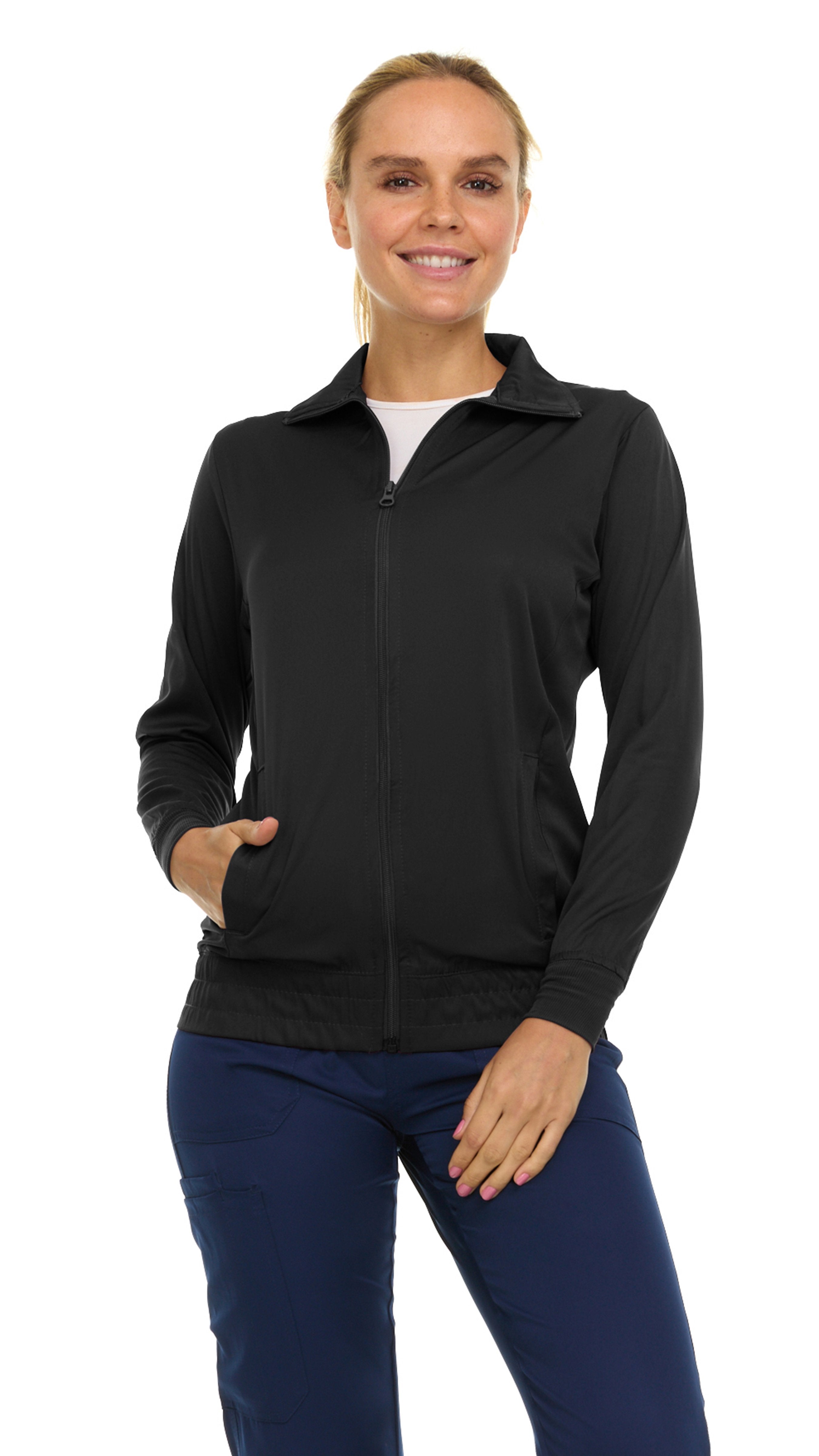 MediChic 9108 Flo Women Zip Front Warm Up Jacket – Scrubs to The