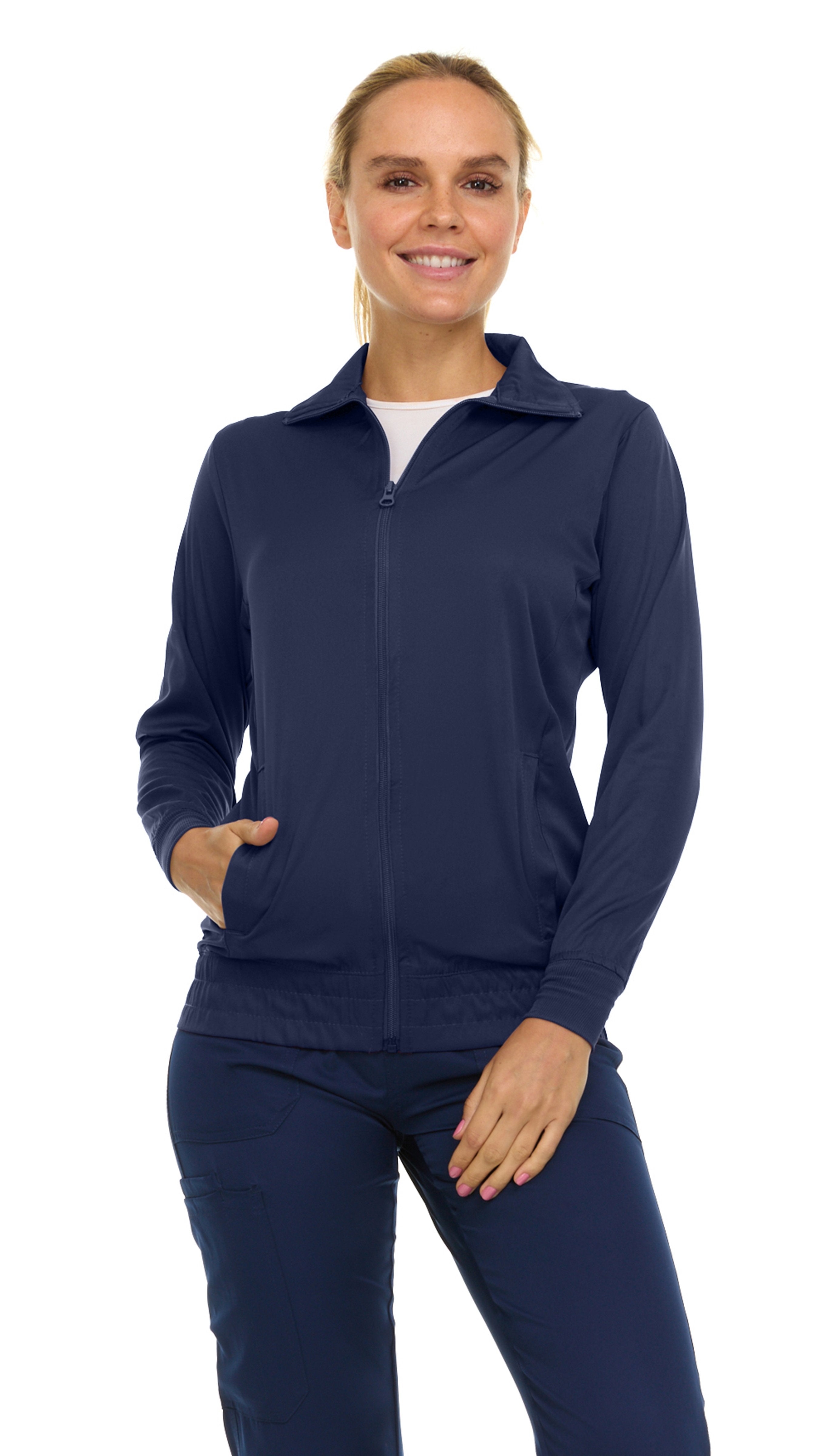 MediChic 9108 Flo Women Zip Front Warm Up Jacket – Scrubs to The