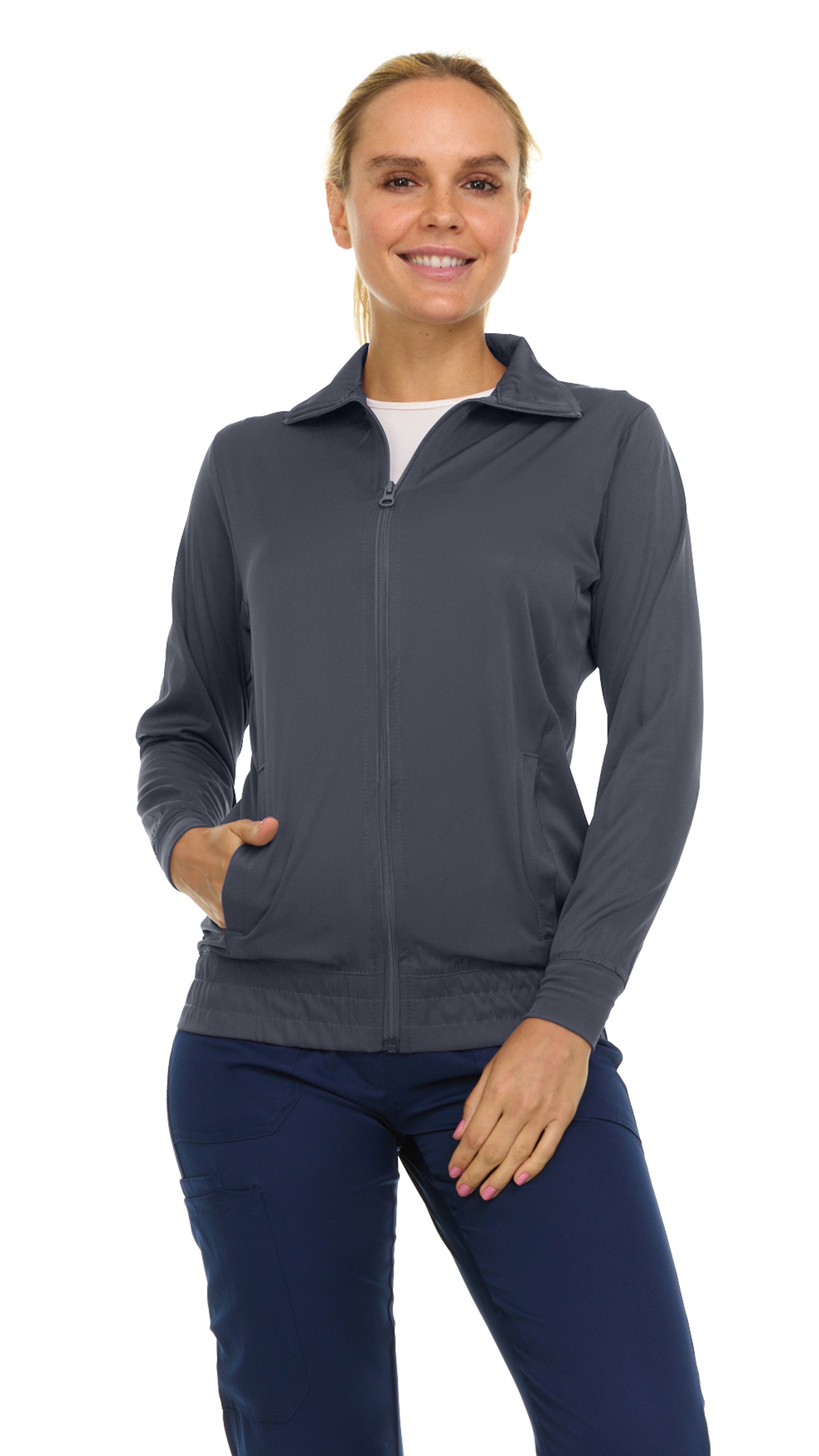 今期定価31,000円Women'sTeam Flow Jacket M MediChic 9108 Flo Women Zip Front Warm Up Jacket – Scrubs to The
