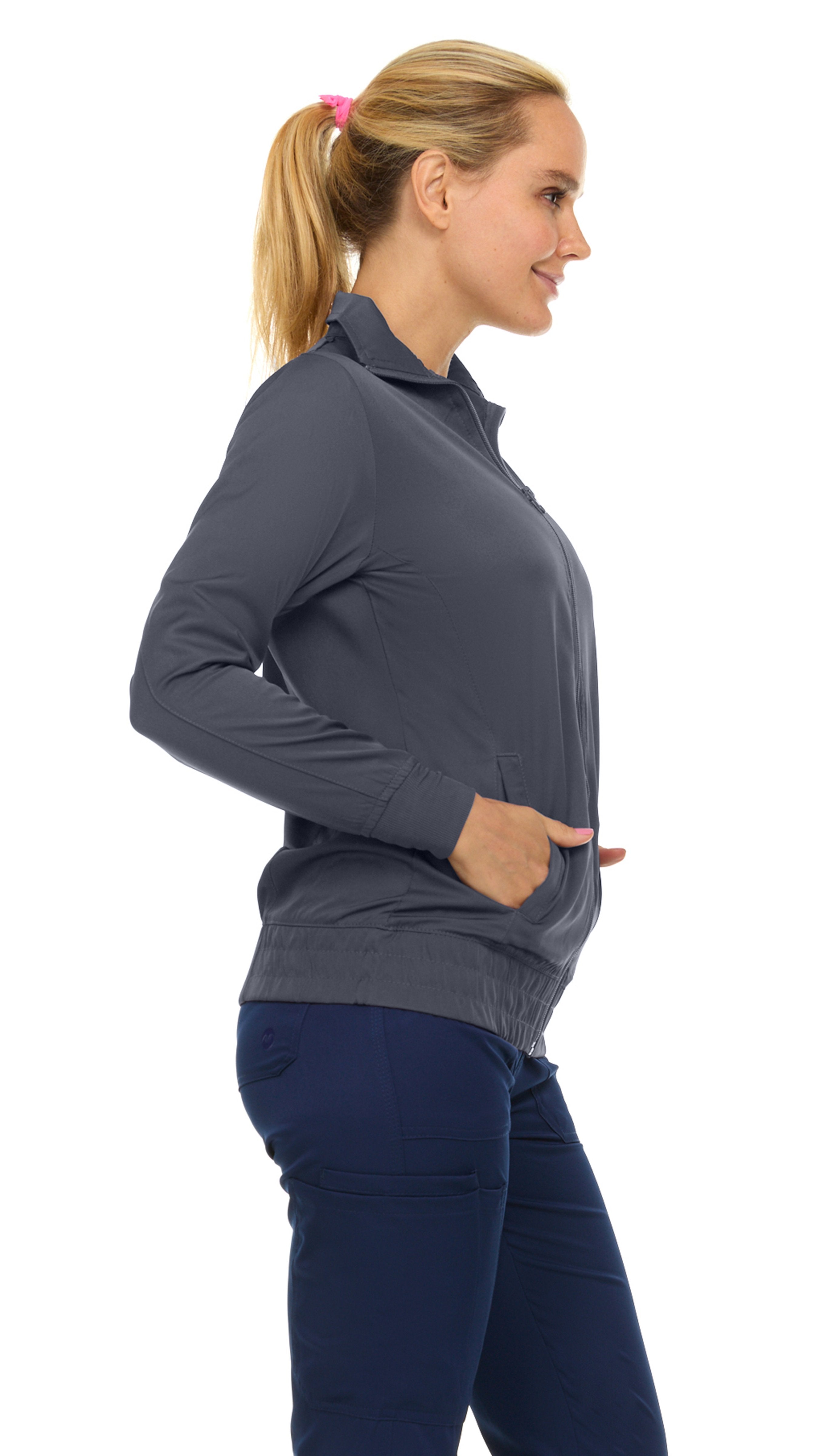MediChic 9108 Flo Women Zip Front Warm Up Jacket – Scrubs to The