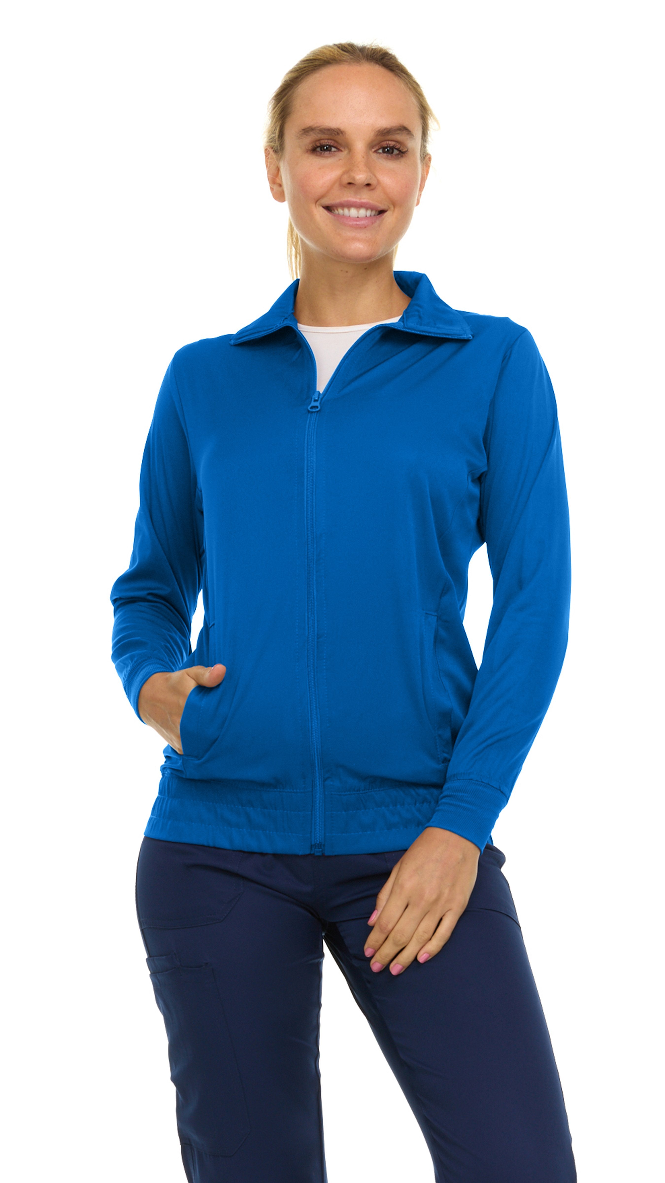 MediChic 9108 Flo Women Zip Front Warm Up Jacket – Scrubs to The