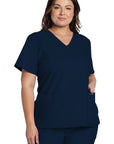 Cherokee CK953A V-Neck Women Top