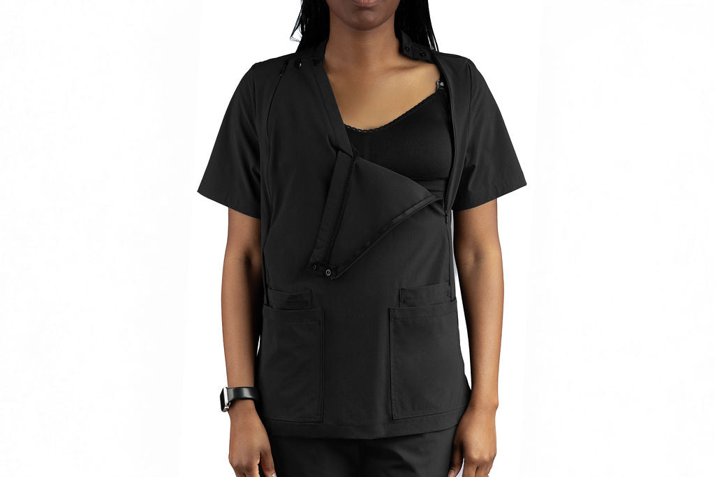 Mommy Scrubs Pump-Friendly Scrub Top