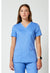 Cherokee Revolution WW610 Women Mock Wrap Top Ceil Blue/NIS