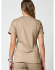 Cherokee Revolution WW610 Women Mock Wrap Top Khaki/NIS