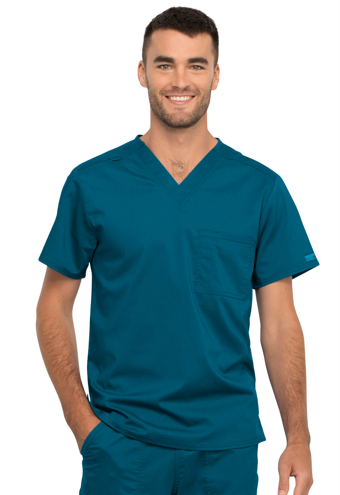 Cherokee Revolution WW625 Unisex V-Neck 1-Pocket Tuckable Top (UP