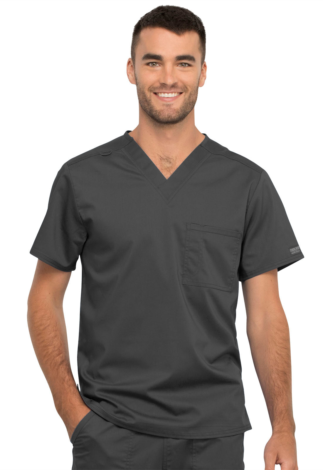 Cherokee Revolution WW625 Unisex V-Neck 1-Pocket Tuckable Top (UP