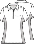 Cherokee WW698 Revolution Women Snap Front Polo Top